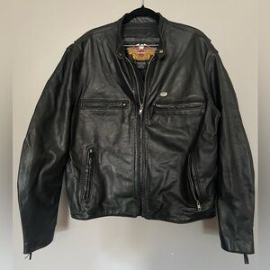 Vintage Harley Davidson Leather Motorcycle Jacket